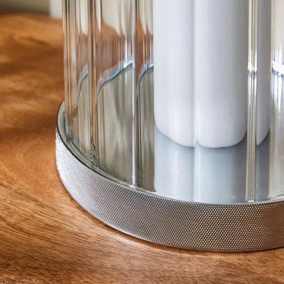 Hotel Chrome Hurricane Candle Holder 2