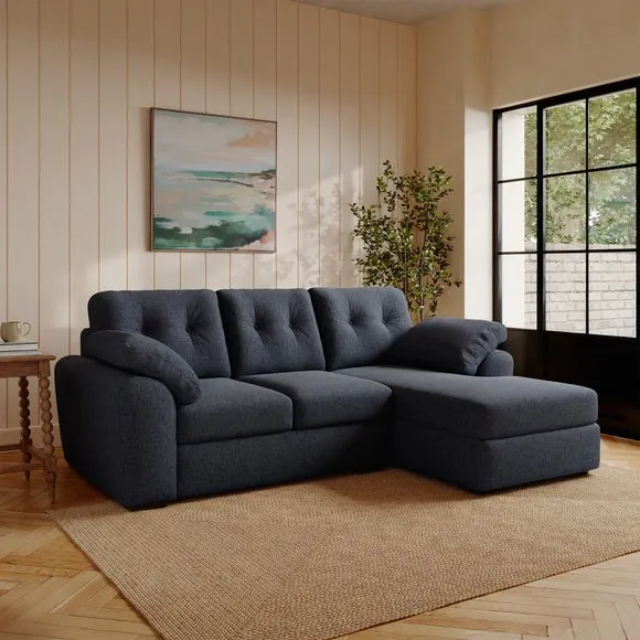 Milton Soft Chenille Corner Chaise Sofa 1