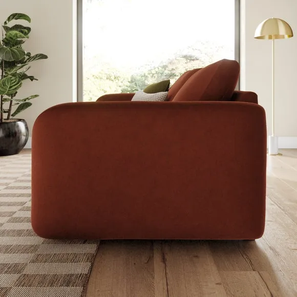 Luca Matte Soft Velvet 3 Seater Sofa 2