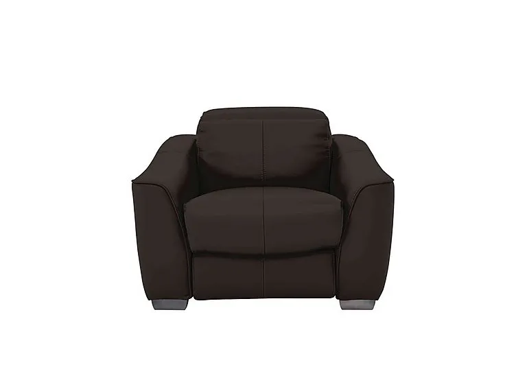 Xavier Leather Armchair - Dark Chocolate