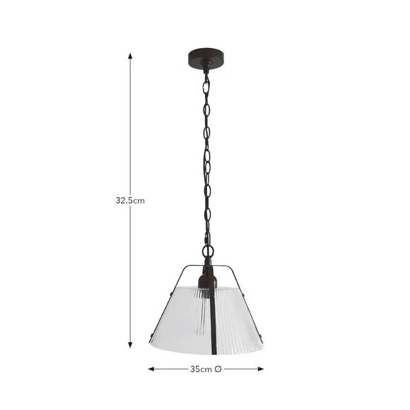 Luca Ribbed Adjustable Pendant Light 6