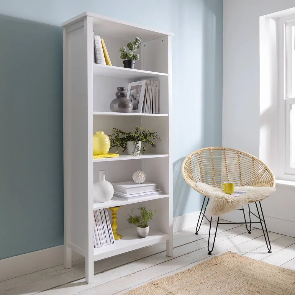 Nöa and Nani Hemming 5 Tier Tall Bookcase in White 2