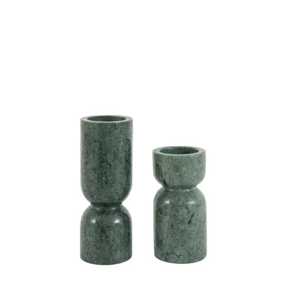 Set of 2 Taraza Marble Candlestick Holders