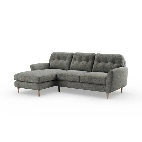 Sven Chunky Chenille Large Corner Chaise Sofa 6