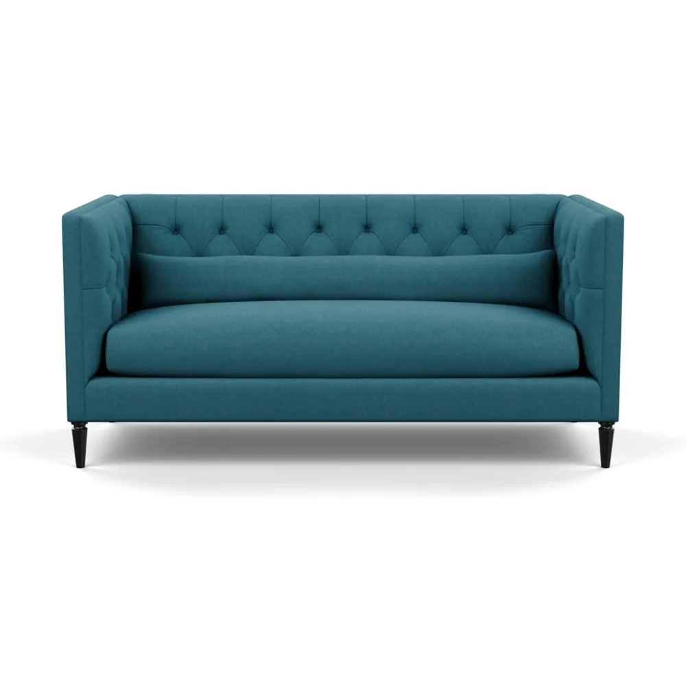 Heal's Balmoral 3 Seater Sofa Brushed Cotton Cadet Black Feet