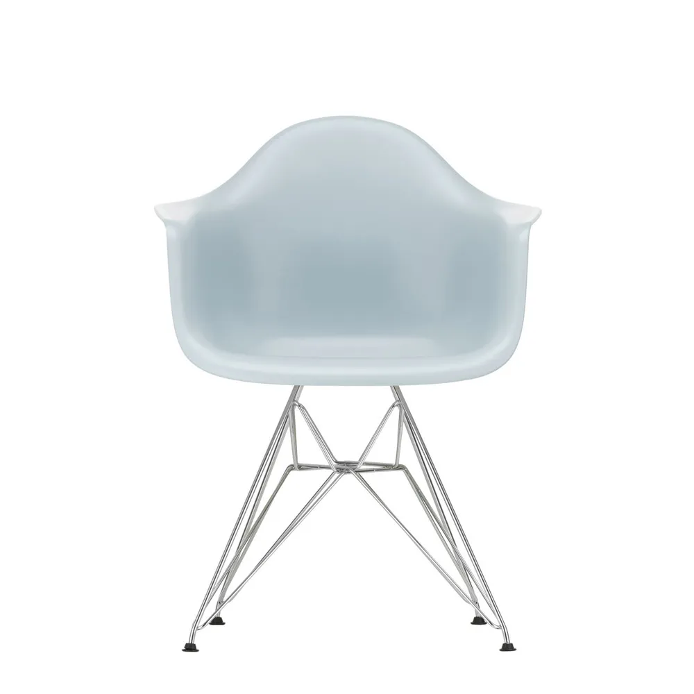 Vitra Eames DAR Armchair New Height Ice Grey Chrome Legs 1