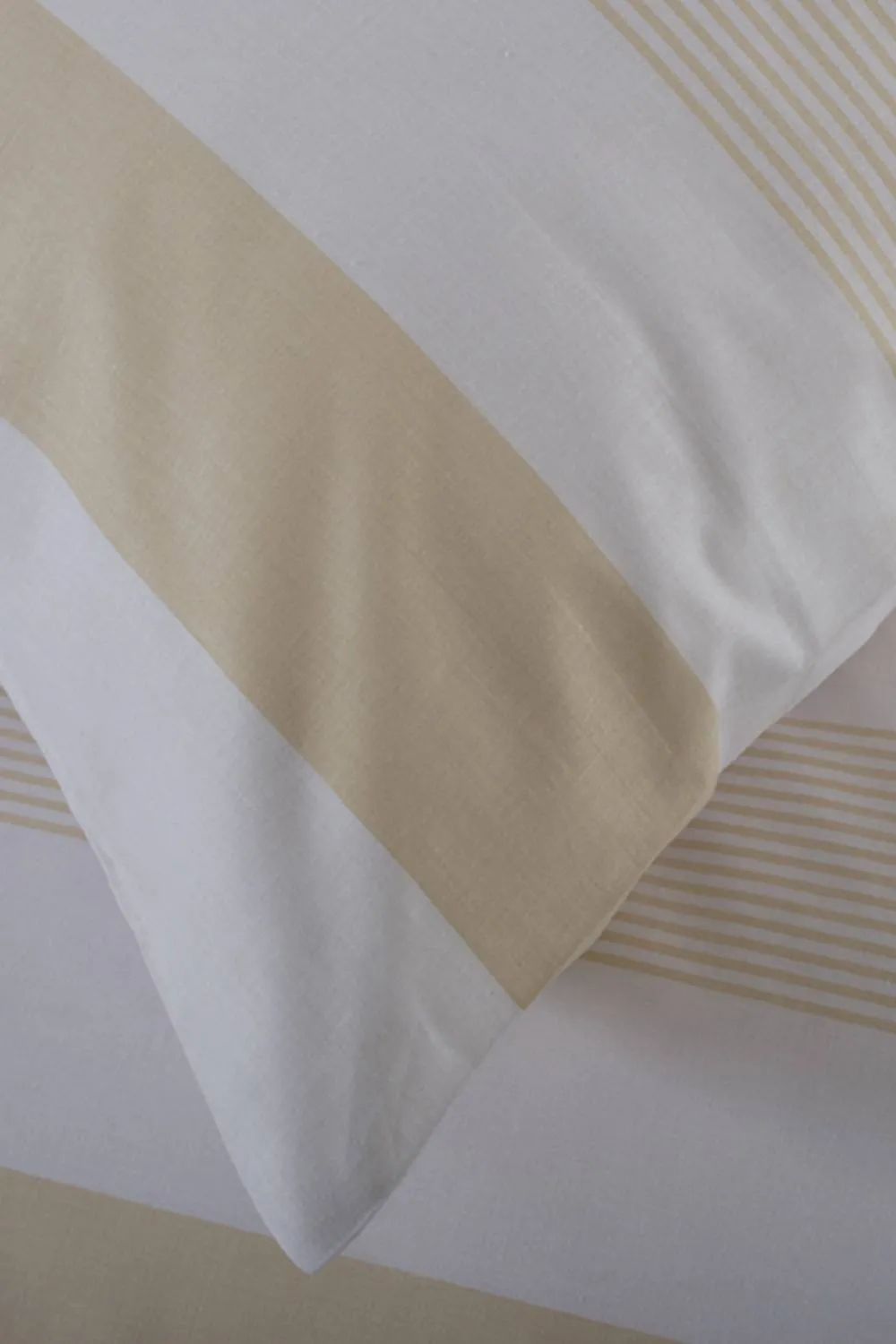 The Lyndon Company Next Level 100% Duvet Cover Set with Cuff Detailing in Beige 4