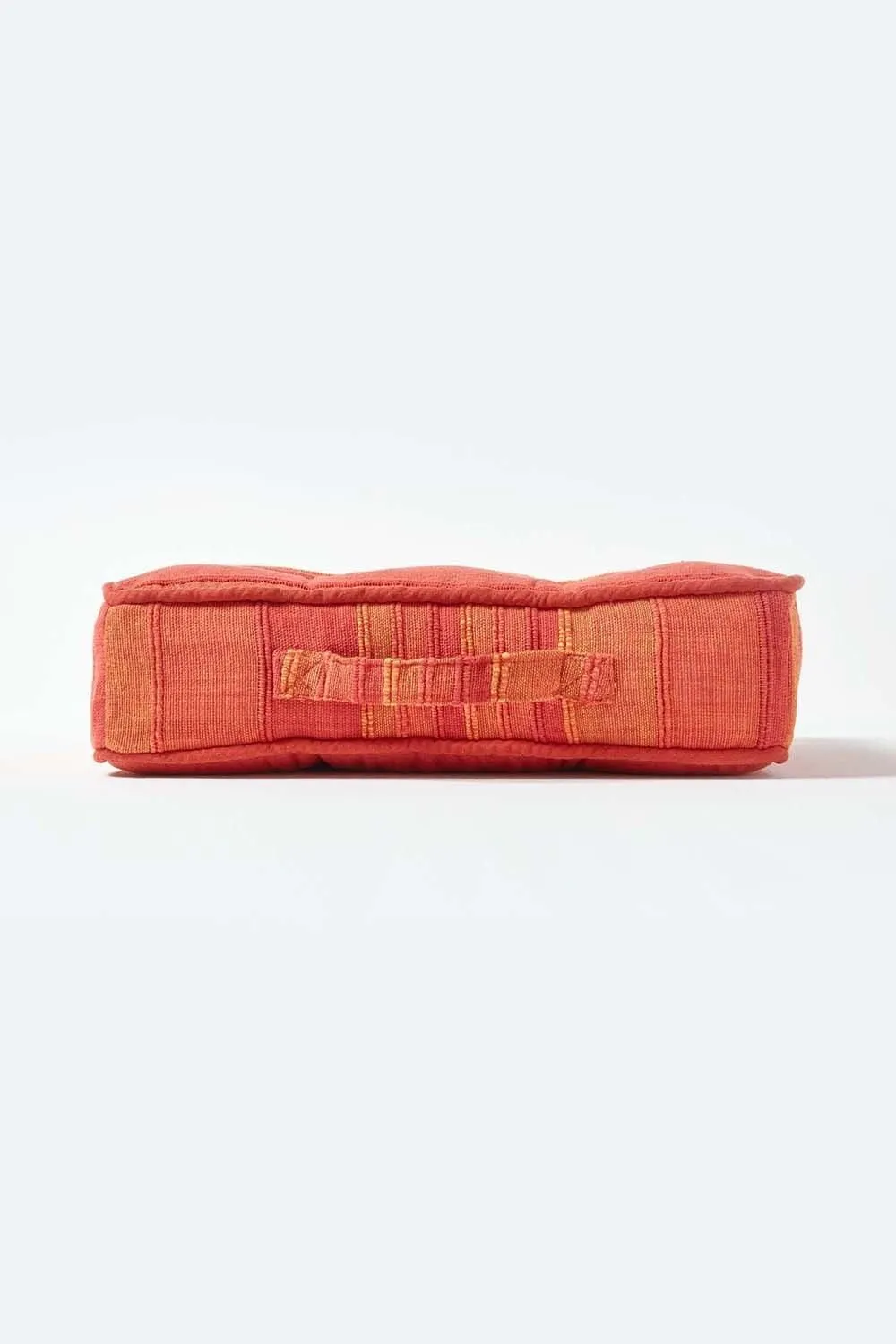 Homescapes Morocco Striped Cotton Floor Cushion in Orange 5