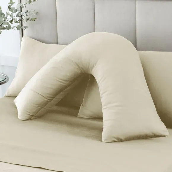 Hotel 230 Thread Count 100% Cotton Sateen V-Shape Pillowcase