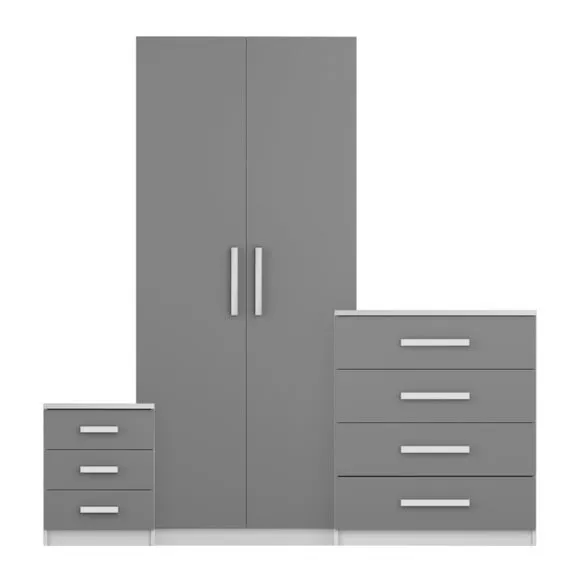Sudbury 3 Piece Double Wardrobe Bedroom Furniture Set