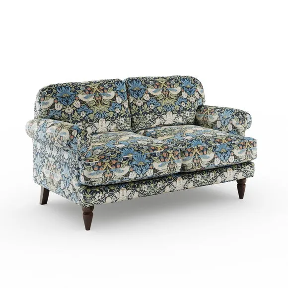 Jolene William Morris Strawberry Thief Print Velvet 2 Seater Sofa 6