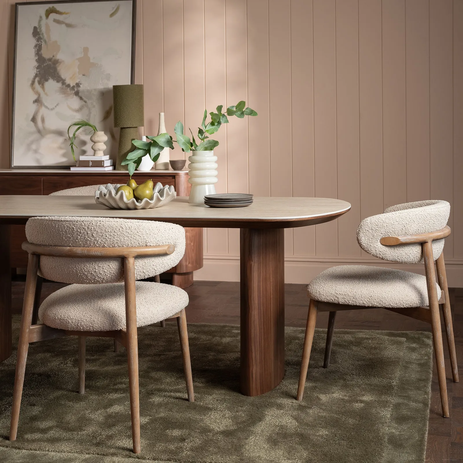 Lexa Dining Chair, Neutral Boucle | Barker & Stonehouse 2