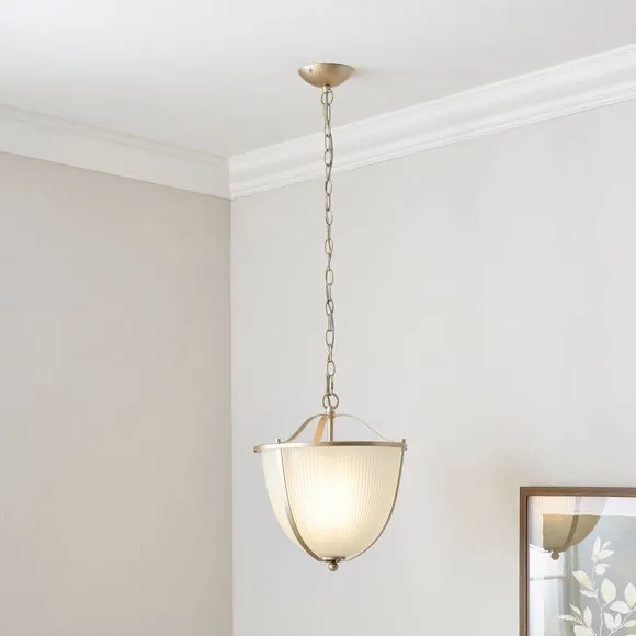 Shelby Ribbed Frosted Pendant Light