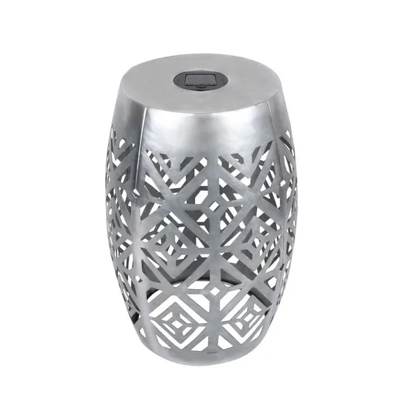 Peaktop Patio Side Table with Solar Powered Light