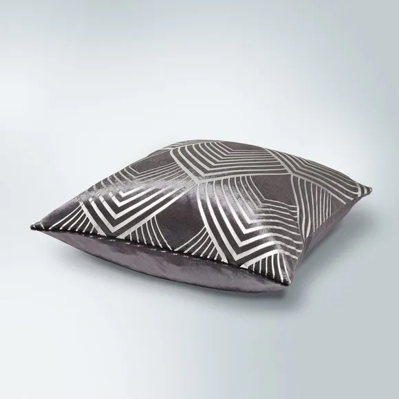 Geo Silver Foil Cushion 3