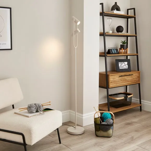 Kit Industrial 2 Light Adjustable Floor Lamp 1