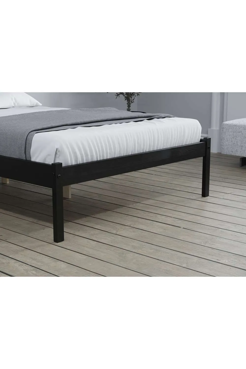 Birlea Luka Wooden Brown Bed Frame in Black 3