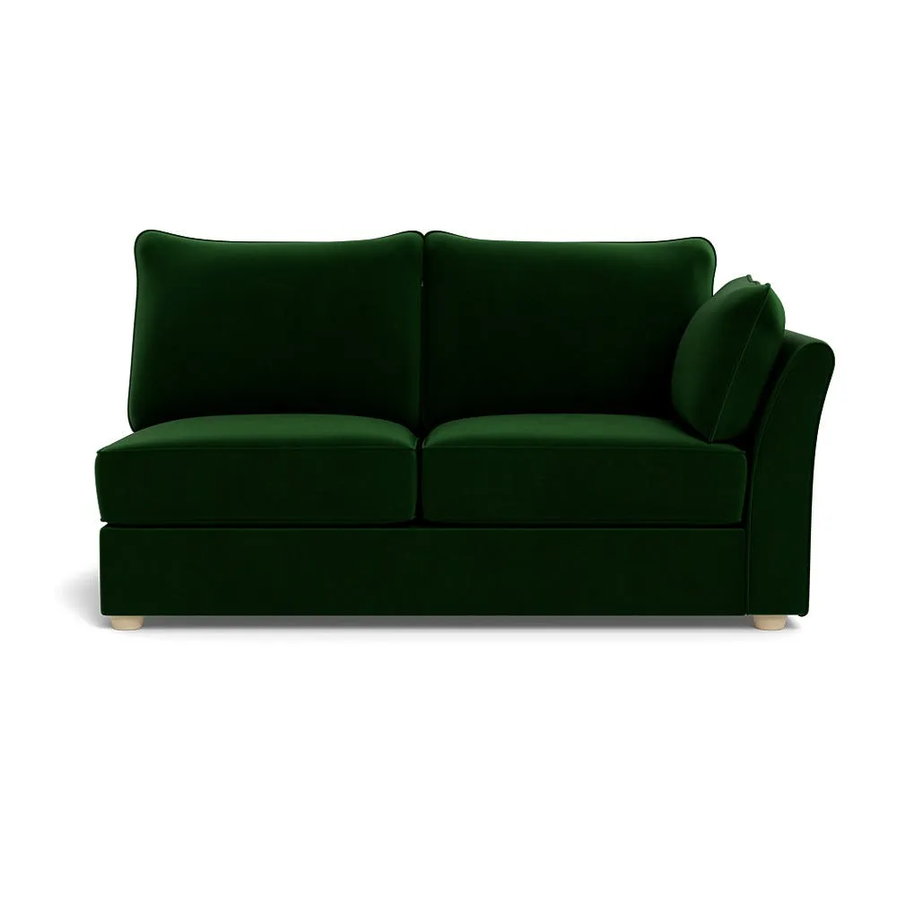 Heal's Tailor Medium Right Hand Facing Corner Unit Smart Velvet Forest Natural Feet 1