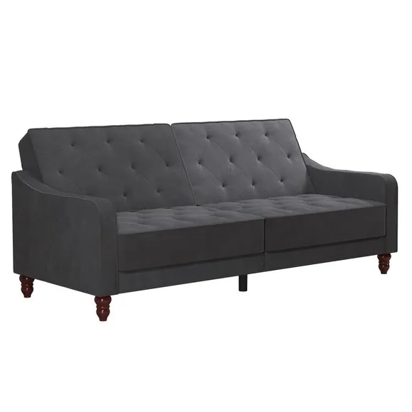 Vintage Velvet Tufted Double Futon 3