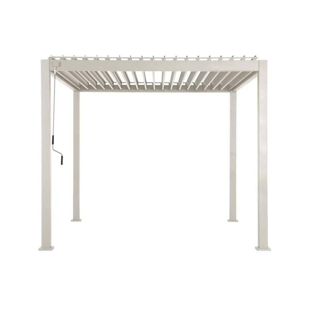 sweeek Louvered pergola aluminium 3 x 3m V2 in Beige 6