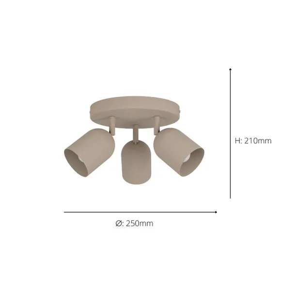 EGLO Tilston Minimalist Triple Ceiling Spotlight 4