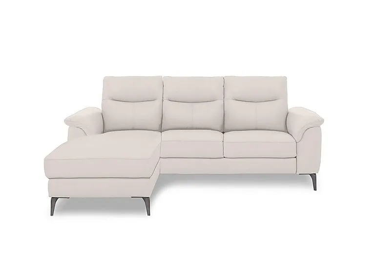 Morgan Leather 3 Seater Sofa with Left Hand Facing Chaise End