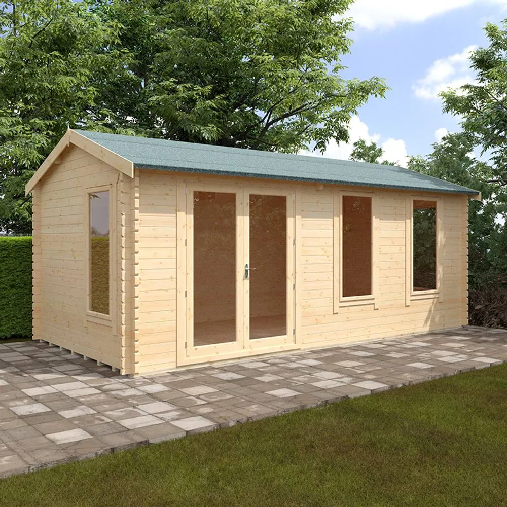 Buttercup Farm 20x10 The Sherborne 44mm Cabin - L595 x W295 x H272.6 cm in Natural 2