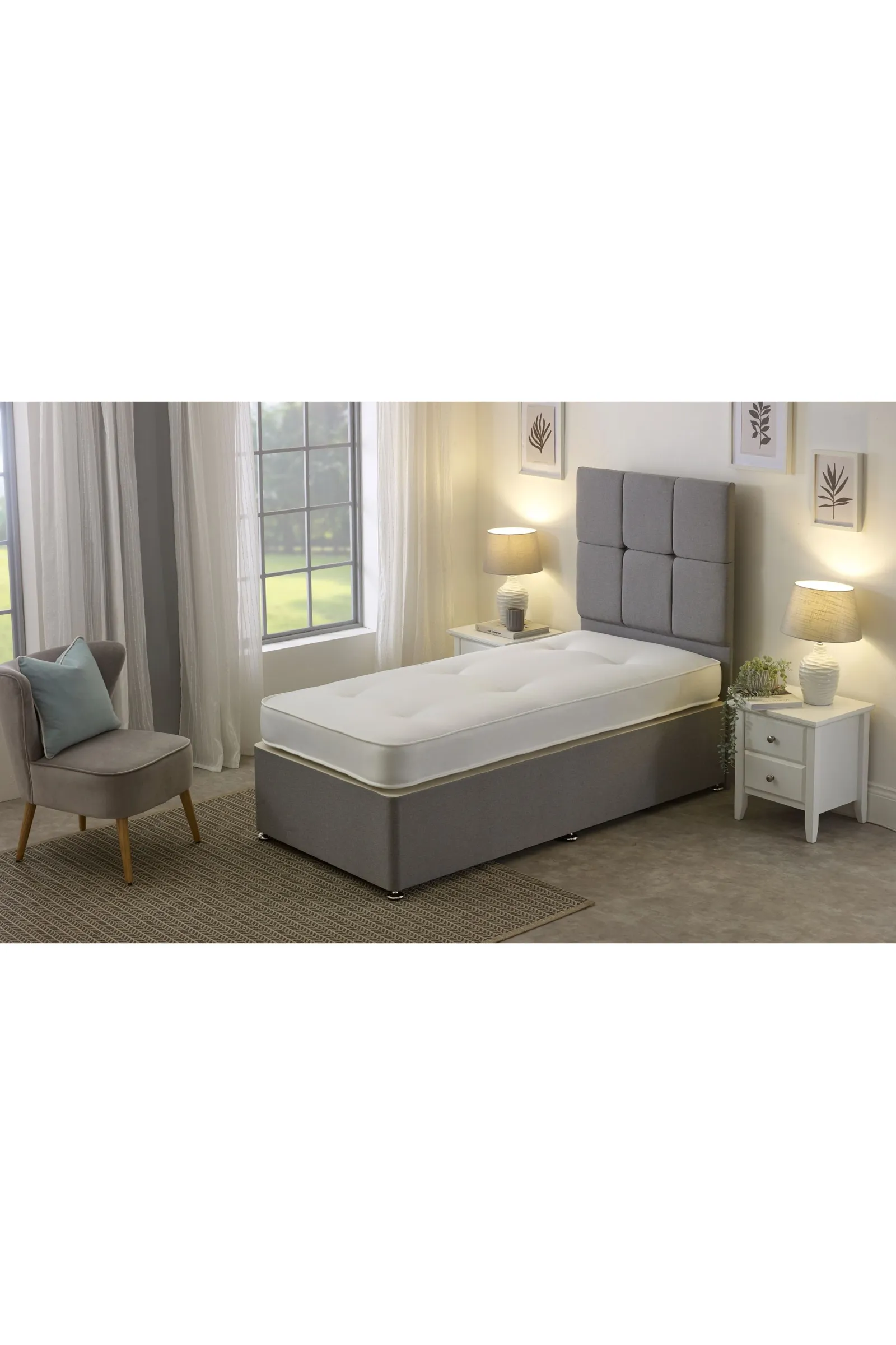eXtreme Comfort Ltd Double-Sided Tufted Innerspring Mattress 17cm Deep Medium Comfort in White