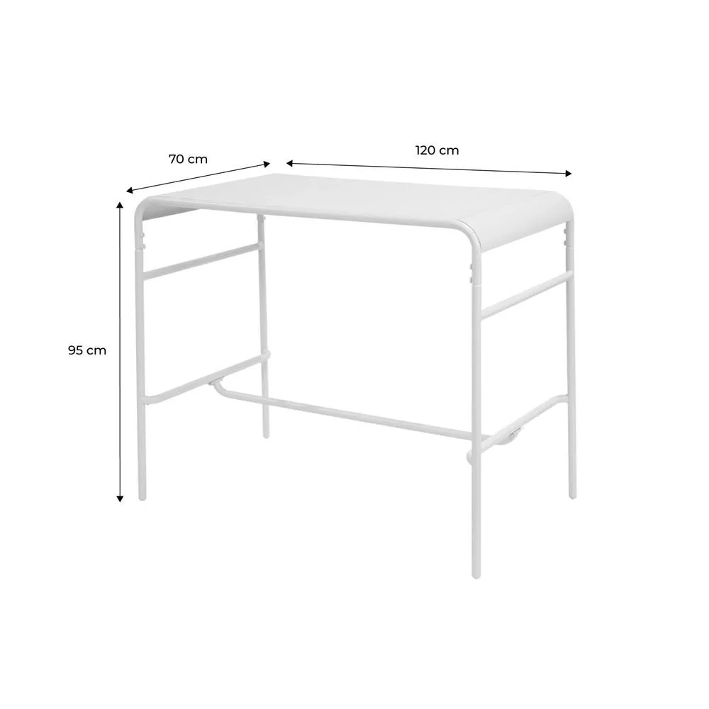 sweeek 4-seater metal garden bar table in Dark Blue 4