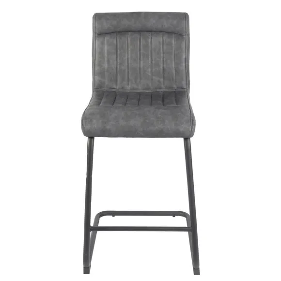 Felix Counter Height Cantilever Bar Stool, Faux Leather 2