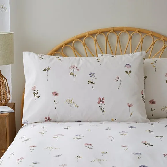 Pressed Floral 100% Cotton Duvet Cover & Pillowcase Set 2