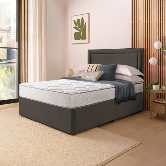 Silentnight Divan Set with Malvern Headboard and 800 Pocket Spring Memory Foam Mattress 1