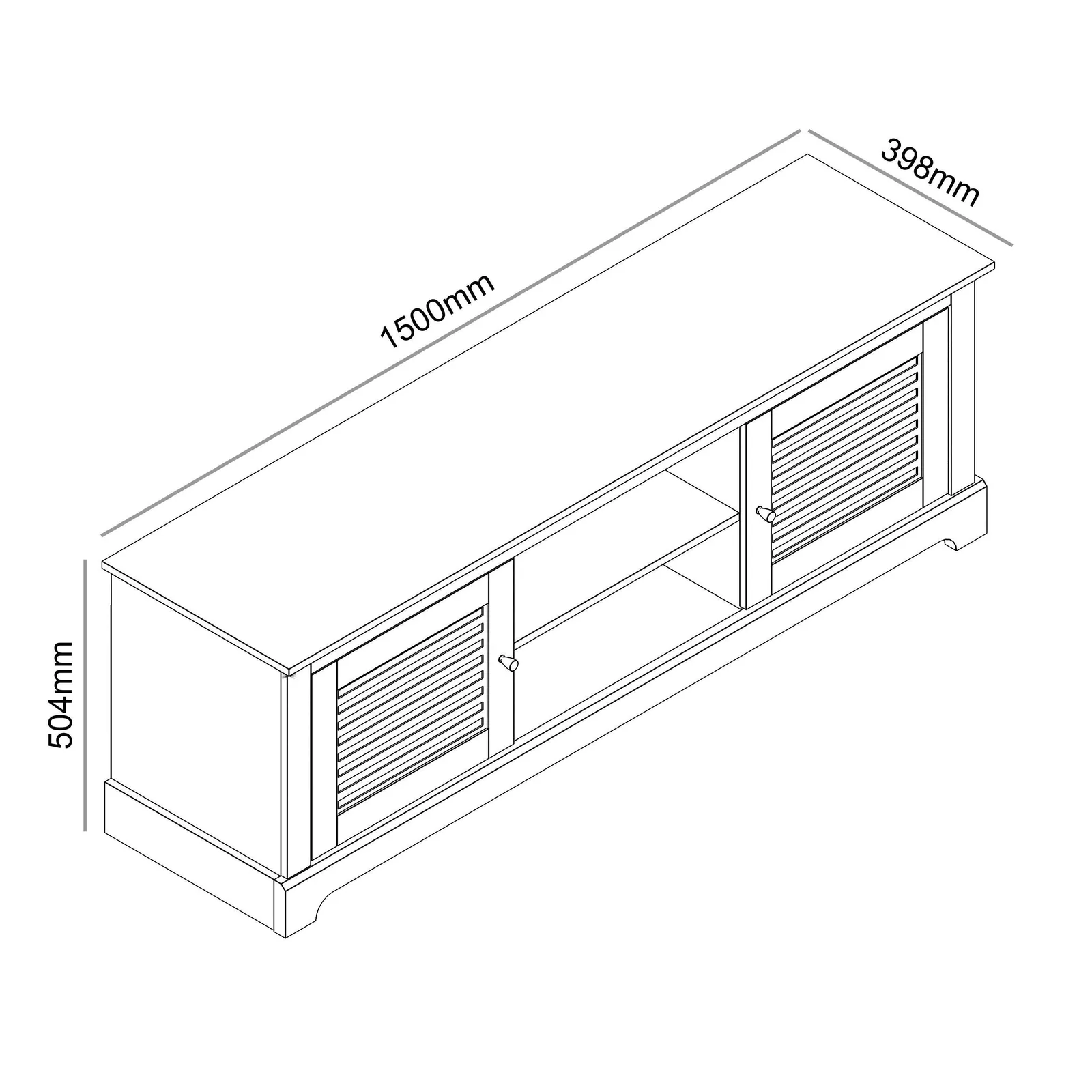 GFW Salcombe TV Unit in White 6