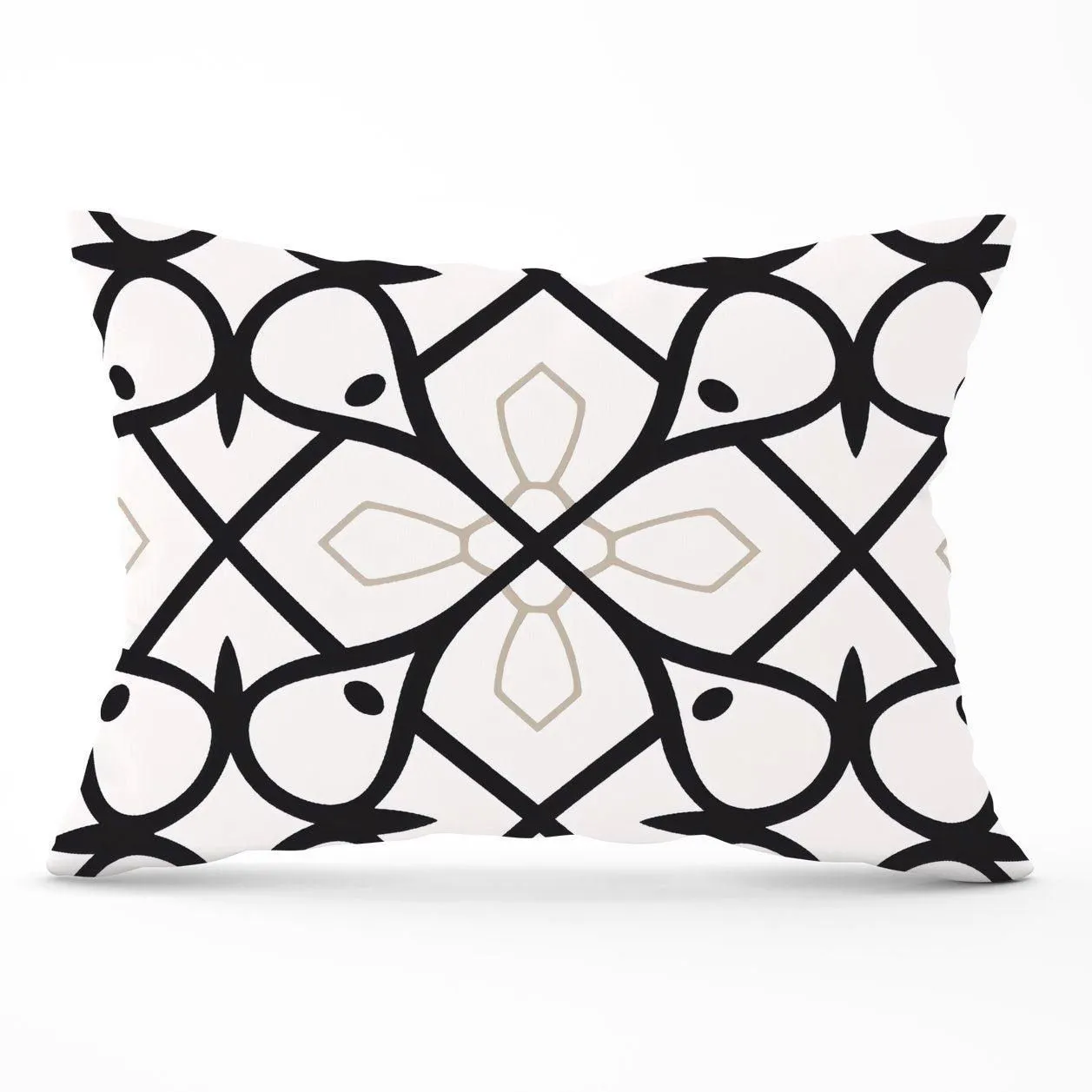 Warren Reed - Designer Arabic Style Pattern Cushions in Black