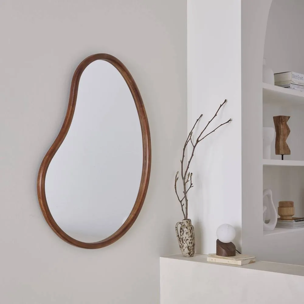 sweeek 95cm wooden mirror in Dark Brown 2