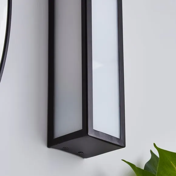 Fletcher Boxed Bathroom Wall Light Black 3