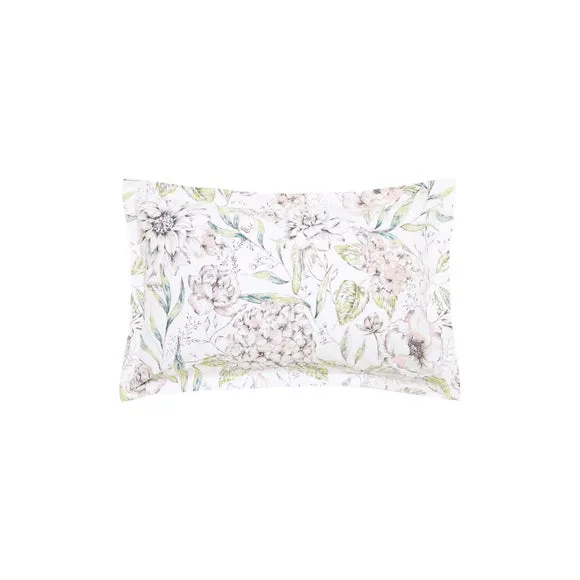 Holly Willoughby Floral Sketch 100% Cotton Oxford Pillowcase