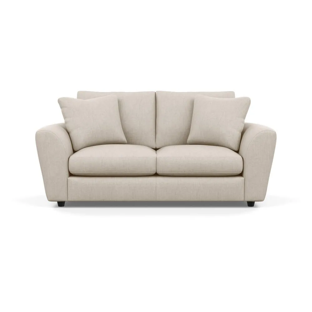 Heal's Snooze 3 Seater Sofa Broad Weave Putty Black Feet 2