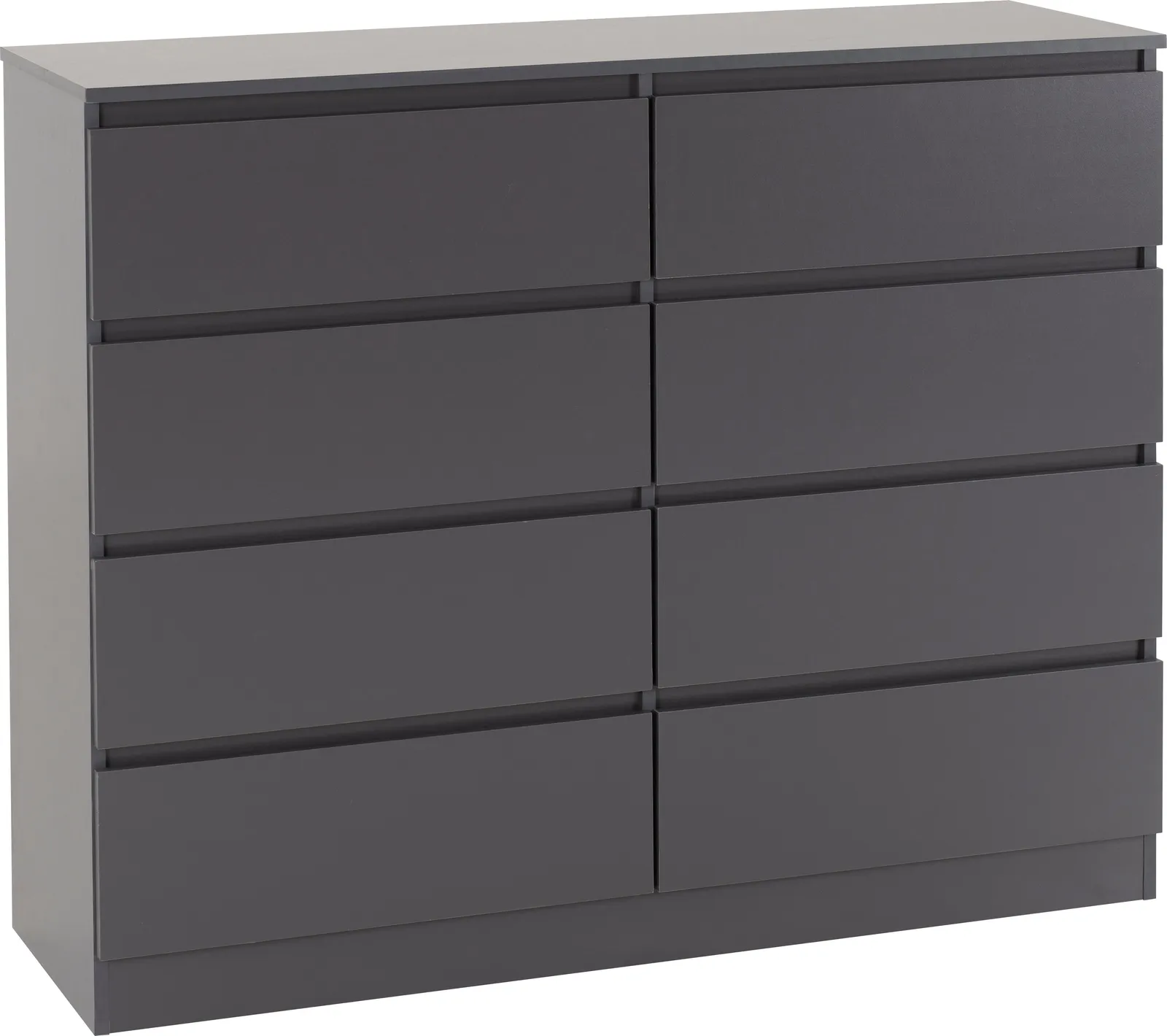 Seconique Malvern 8 Drawer Chest in Grey 2