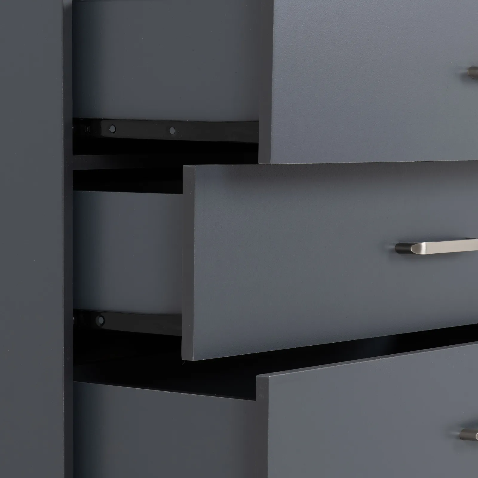 Seconique Dakotia 5 Drawer Chest in Dark Grey 6