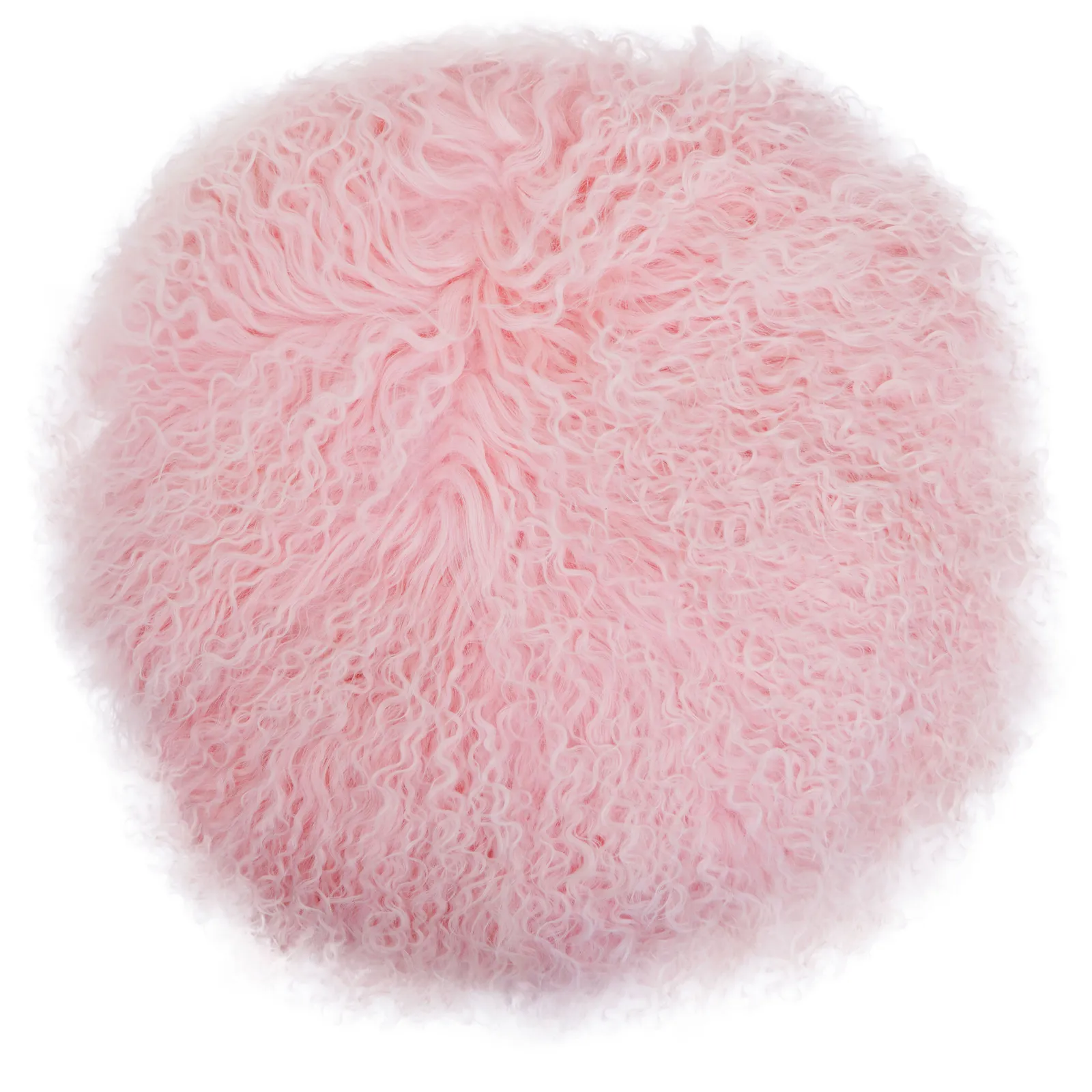 Orsina Bosie Round Pink Fur Cushion