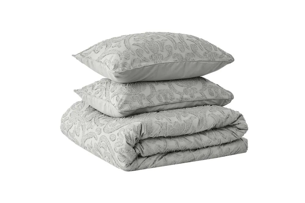 GAVENO CAVAILIA Luxury Elegant Cambi Duvet Cover Set in Grey 3