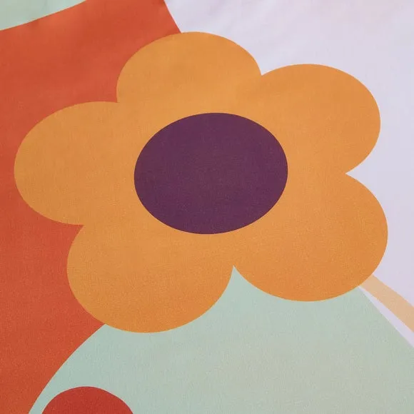 Retro Floral Polycotton Duvet Cover & Pillowcase Set 5