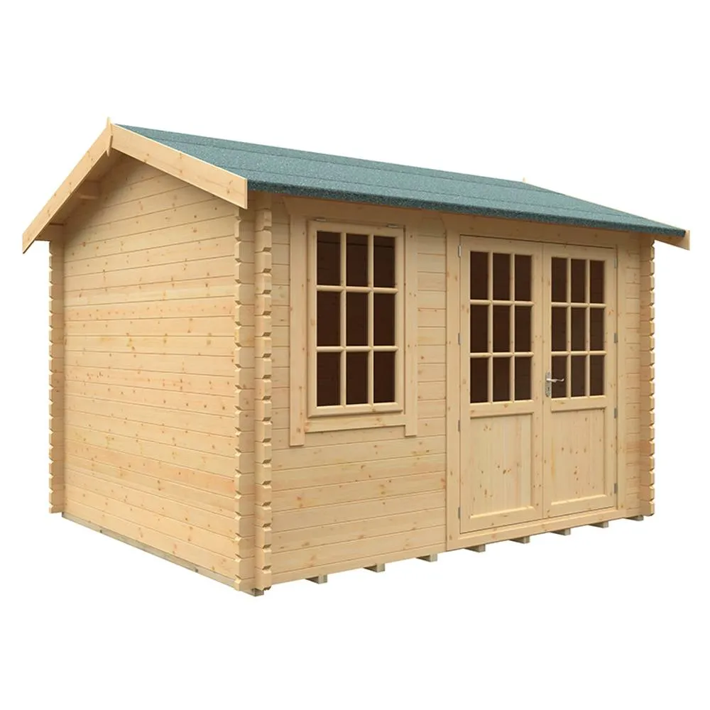 Buttercup Farm 12x10w The Henley Plus 44mm Cabin - L355 x W295 x H272.6 cm in Natural