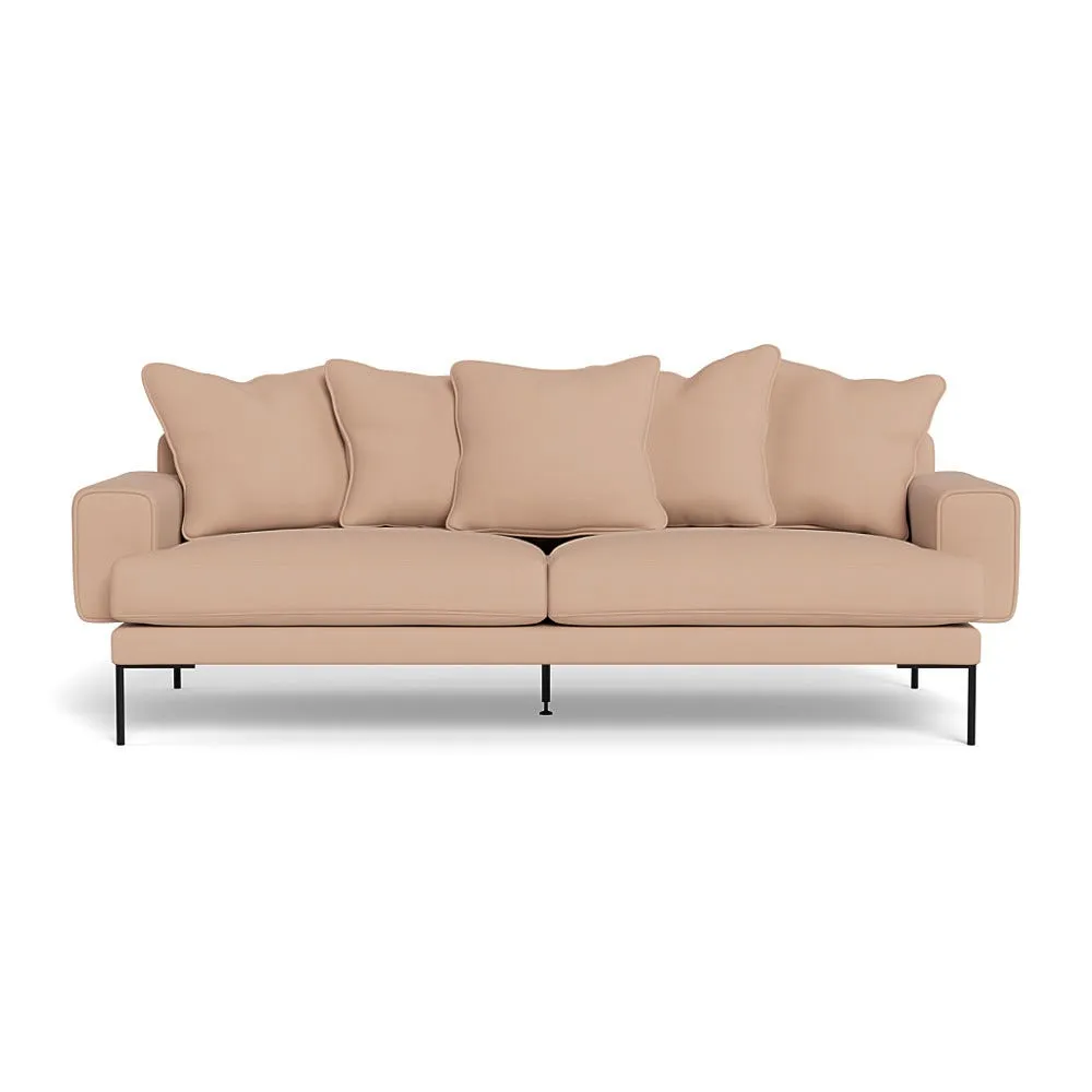 Heal's Torrington 4 Seater Sofa Capelo Linen-Cotton Rosedale Black Feet 1