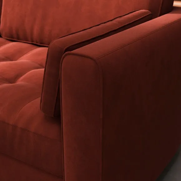Zoe II Velvet 3 Seater Sofa 4
