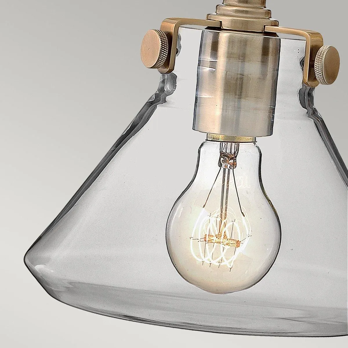 Netlighting Congress 1 Light Glass Shade Wall Light Brushed Caramel E27 in Brown 3