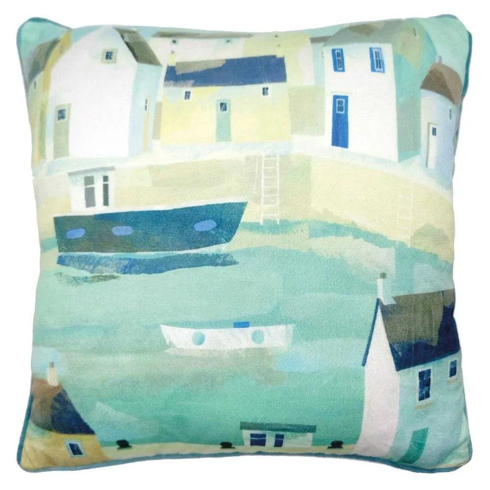 Claire Henley Little Harbour Filled Cushion in Blue