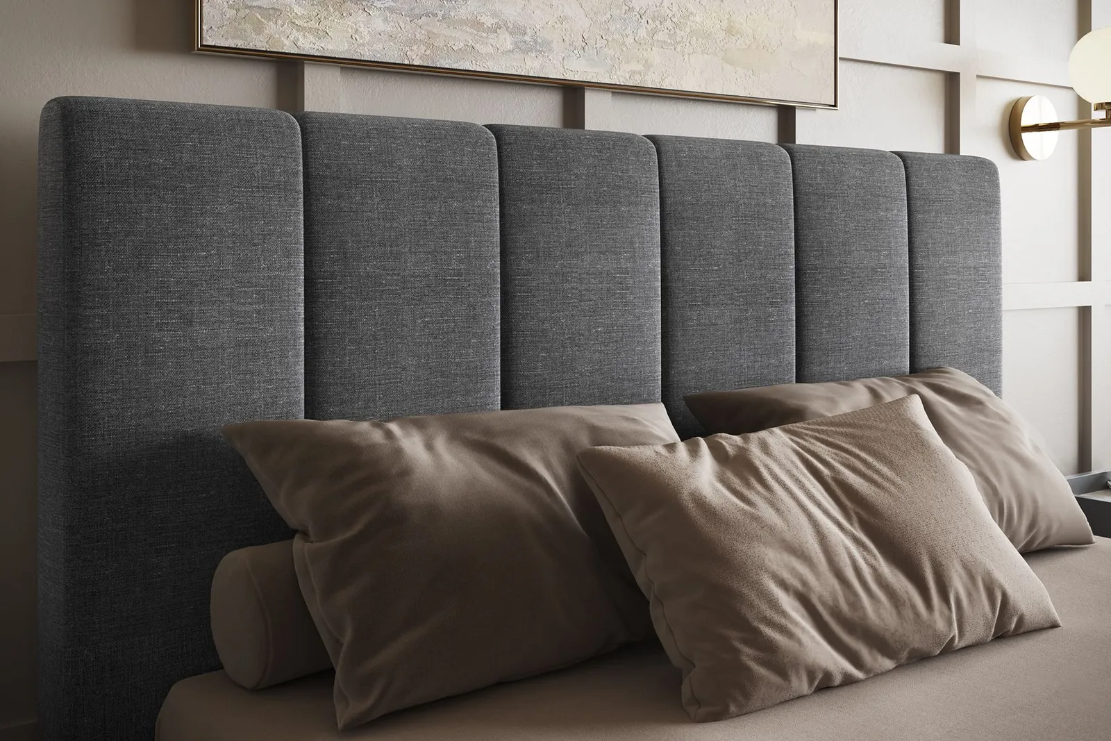Flair Waltz Fabric Ottoman Bed in Grey 4