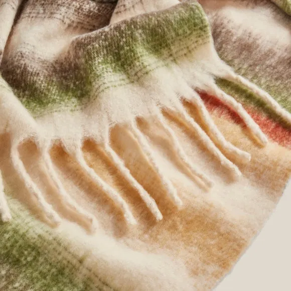 Timeless Ombre Stripe Mohair Throw Blanket, 130cm x 180cm 2